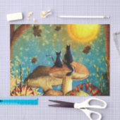 Papier Mousseline Chats de champignons (Artisanat)