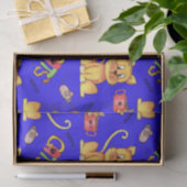 Papier Mousseline Chats de Meow Bleu (Cadeau)
