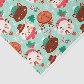Papier Mousseline "Chats de Noël" (Détail)
