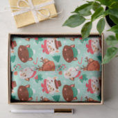 Papier Mousseline "Chats de Noël" (Cadeau)