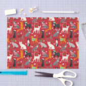 Papier Mousseline Chats de Noël (Artisanat)