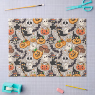 Papier Mousseline Chats drôles de Halloween Fête