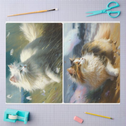 Papier Mousseline Chats du jour Windy (Artisanat)