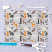 Papier Mousseline Chats et Empreintes de pattes (Artisanat)