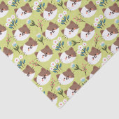 Papier Mousseline Chats et fleurs (Détail)