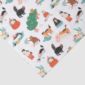 Papier Mousseline Chats et Motifs de Noël (Détail)