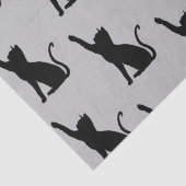 Papier Mousseline Chats gris et noirs (Détail)