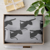 Papier Mousseline Chats gris et noirs (Cadeau)