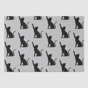 Papier Mousseline Chats gris et noirs
