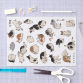 Papier Mousseline Chats japonais (couleur Arrière - plan changeable) (Artisanat)