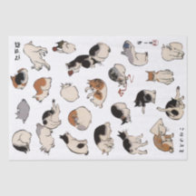 Chats japonais (couleur Arrière - plan changeable)