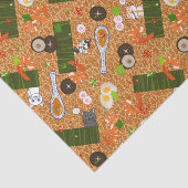 Papier Mousseline Chats Kawaii Ramen (Détail)