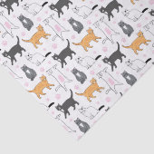 Papier Mousseline Chats mignons (Détail)