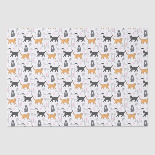 Papier Mousseline Chats mignons (Recto)