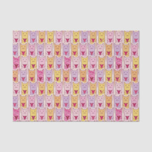 Papier Mousseline Chats mignons avec les coeurs affectueux