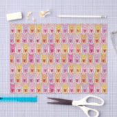 Papier Mousseline Chats mignons avec les coeurs affectueux (Artisanat)