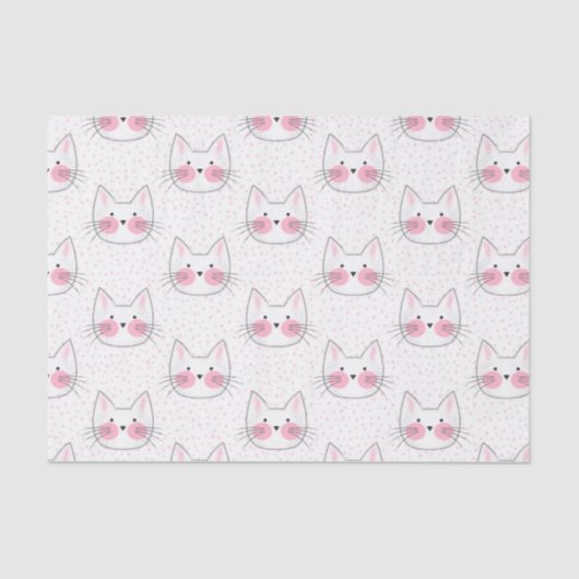 Papier Mousseline Chats mignons de Kawaii Kitty de Japonais (Recto)