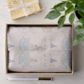 Papier Mousseline Chats mignons Lapins et ours Visite Pastel Motif (Cadeau)