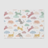 Papier Mousseline Chats mignons sur des nuages (Recto)