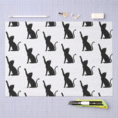 Papier Mousseline Chats noirs (Artisanat)