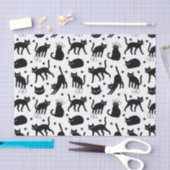 Papier Mousseline Chats noirs (Artisanat)