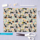Papier Mousseline Chats noirs atomiques Halloween (Artisanat)