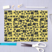 Papier Mousseline Chats noirs éffrayants (Artisanat)