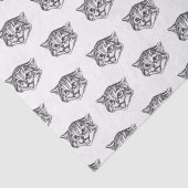 Papier Mousseline Chats noirs et blancs (Détail)