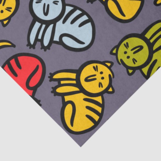 Papier Mousseline Chats plus bananes (Détail)