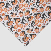 Papier Mousseline Chats sculptant des Citrouilles Jack-o'lanterne d' (Détail)