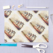 Papier Mousseline Chats victoriens de Noël (Artisanat)