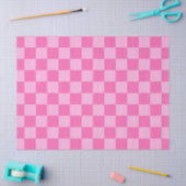 Papier Mousseline Chaud Pink Checkerboard (Artisanat)