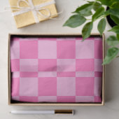 Papier Mousseline Chaud Pink Checkerboard (Cadeau)