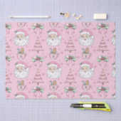 Papier Mousseline Chaud rose père Noël Bow (Artisanat)