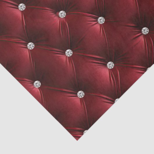 Papier Mousseline Chaud Rouge Chic Faux Velvet (Détail)