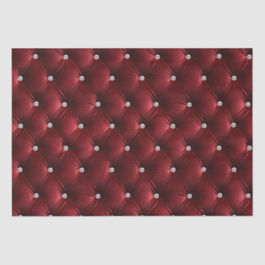 Papier Mousseline Chaud Rouge Chic Faux Velvet (Recto)