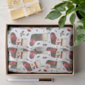 Papier Mousseline Chaussettes de Noël Patchwork Rouge Vert Blanc (Cadeau)