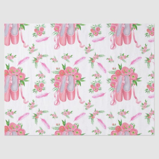 Papier Mousseline Chaussons de ballet (Design 12) Découpage (Recto)