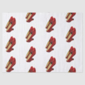 Papier Mousseline Chaussons Rouges Ruby Chaussures Enveloppement Pap (Recto)