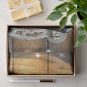 Papier Mousseline Chaussure de Noël Wagon Roue Boots de cow-boy Hors (Cadeau)