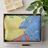 Papier Mousseline Chaussure de sable et pelle de plage mosaïque look (Cadeau)