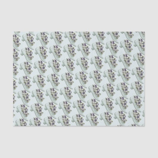 Papier Mousseline Chaussure florale vintage/victorienne (Recto)