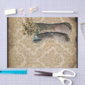 Papier Mousseline Chaussures de cow-boy fleur sauvage occidental Dam (Artisanat)