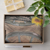 Papier Mousseline Chaussures de guitare Western Wagon Wheel  (Cadeau)