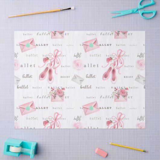 Papier Mousseline Chaussures en Ballon Rose (Artisanat)