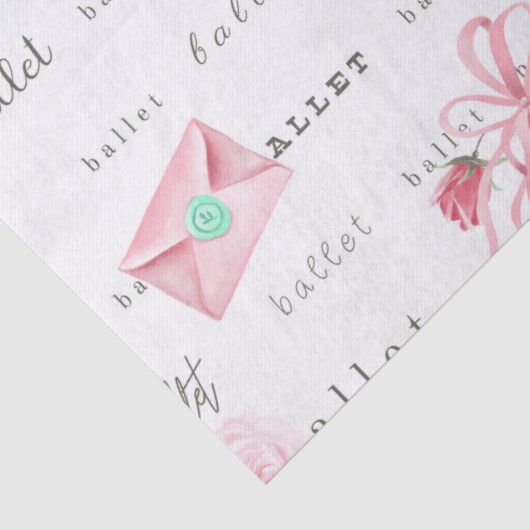 Papier Mousseline Chaussures en Ballon Rose (Détail)