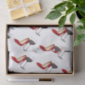 Papier Mousseline Chaussures Rouges Et Vin Rouge (Cadeau)