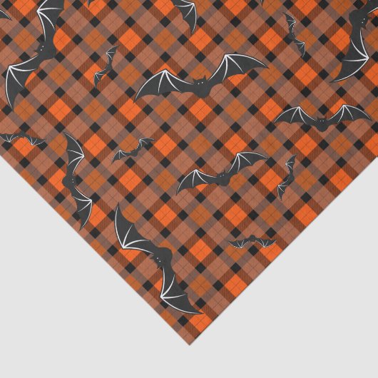 Papier Mousseline Chauve-Halloween sur Plaid (Détail)