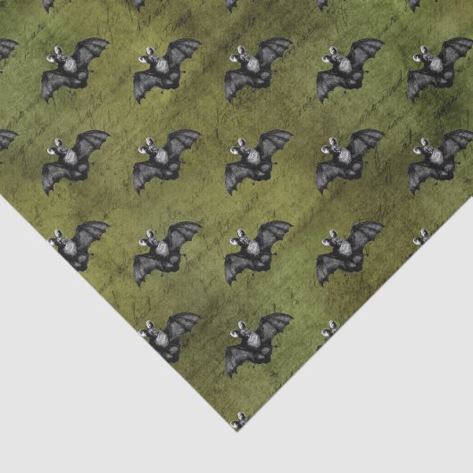 Papier Mousseline chauves-souris vintage d'Halloween (Détail)