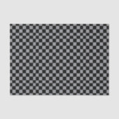 Papier Mousseline Checkered Gray and Black  (Recto)